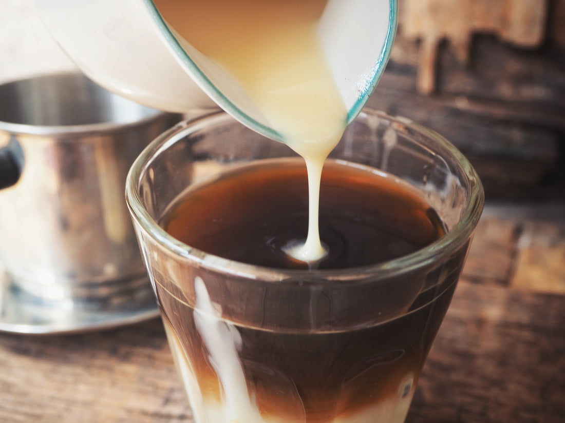 Vietnamese Coffee being made from condensed milk and coffee